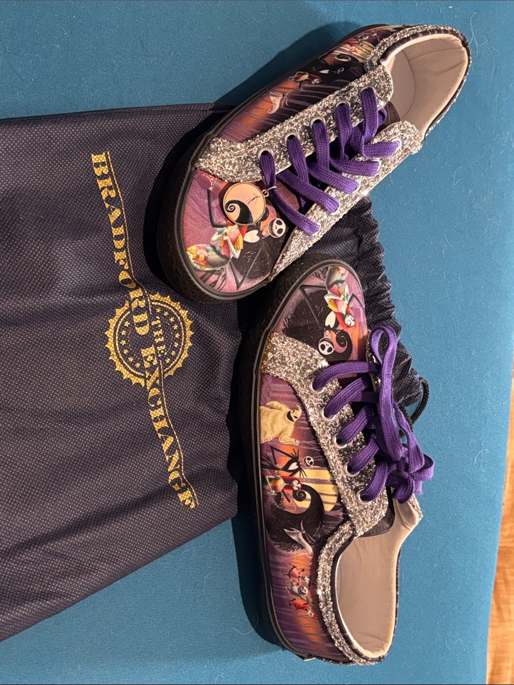 The Bradford Exchange Nightmare Before Christmas Graphic Sneakers